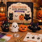 DIY 3D Beaded Cute Halloween Ghost Embroidery Kit – Handmade Craft Set