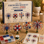 DIY 3D Beaded Firework Bouquet Embroidery Kit – Handmade Craft Set