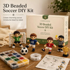 DIY 3D Beaded Football Player Embroidery Kit – Handmade Craft Set
