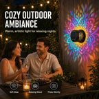 Solar Mandala Wall Light – Waterproof Outdoor Decorative Projection Light