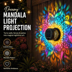 Solar Mandala Wall Light – Waterproof Outdoor Decorative Projection Light