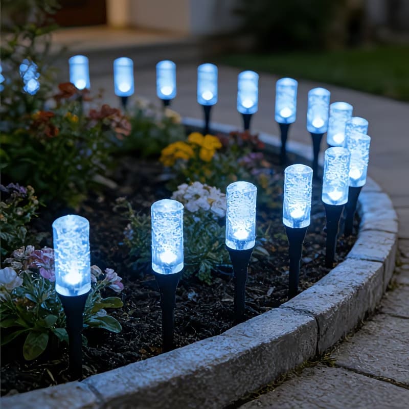 Solar Bubble Garden Stake Lights With Color-Changing LEDs